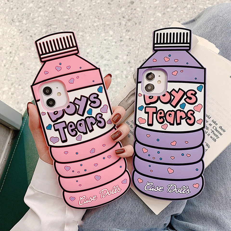 Chlapci slzy puzdro bábiky fľaša mäkké pre iPhone 6 6s plus 7 8 x se 2020 xr xs max 11 12 pro max