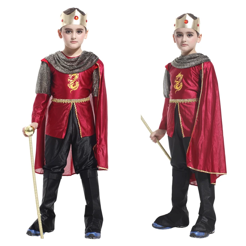 Chlapci Stredoveké renesančné kostým princa, Arthur Cosplay Kids Child Halloween Party Mardi Fancy Dress