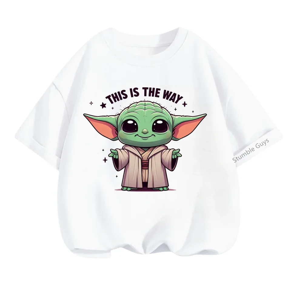 Chlapci Yoda T košele Dievčatá Detské deti Tops Tops Trhirt Krátke rukávy Summer baby yoda oblečenie tlač karikatúru pre detské oblečenie