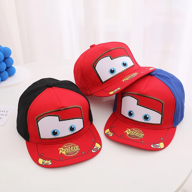 Chlapčenské dievča baseballové čiapka jarné letné deti roztomilý klobúk karikatúra pixar autá blesk McQueen 95 Deti Populárny hip hop snapback