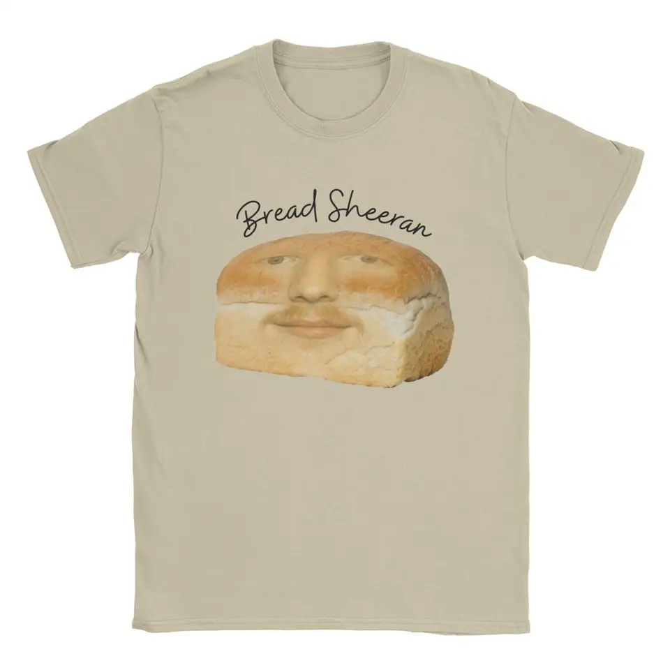 Chlieb Ed Sheerans Meme Pánske tričká Crazy Tees s krátkym rukávom Crewneck Tričká 100% bavlna jedinečné topy