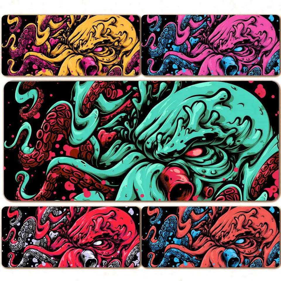 Chobotnica monštrum anime myšacia podložka ESports CSGO Mouse podložka extra veľká zahustená stolová podložka Boys and Girls Anti-Slip Mat