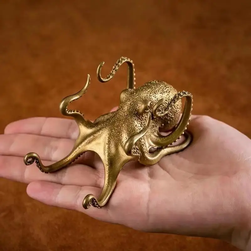 Chobotnica stojan na telefón chobotnica stolová dekorácia Zlato chobotnica lenivý stojan na telefón dekoratívne figuríny Accessoires Miniatúry