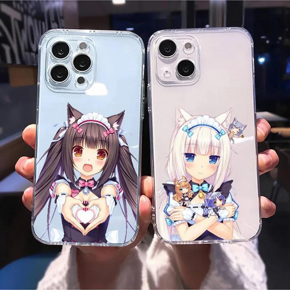 Chocola Nekopara Anime Anime Case pre Xiaomi Redmi Poznámka 13 12C 11 10 10C 13C 10S 9S 9A 9T 9C 8 7 Pro Max 4G 5G Cover Cover