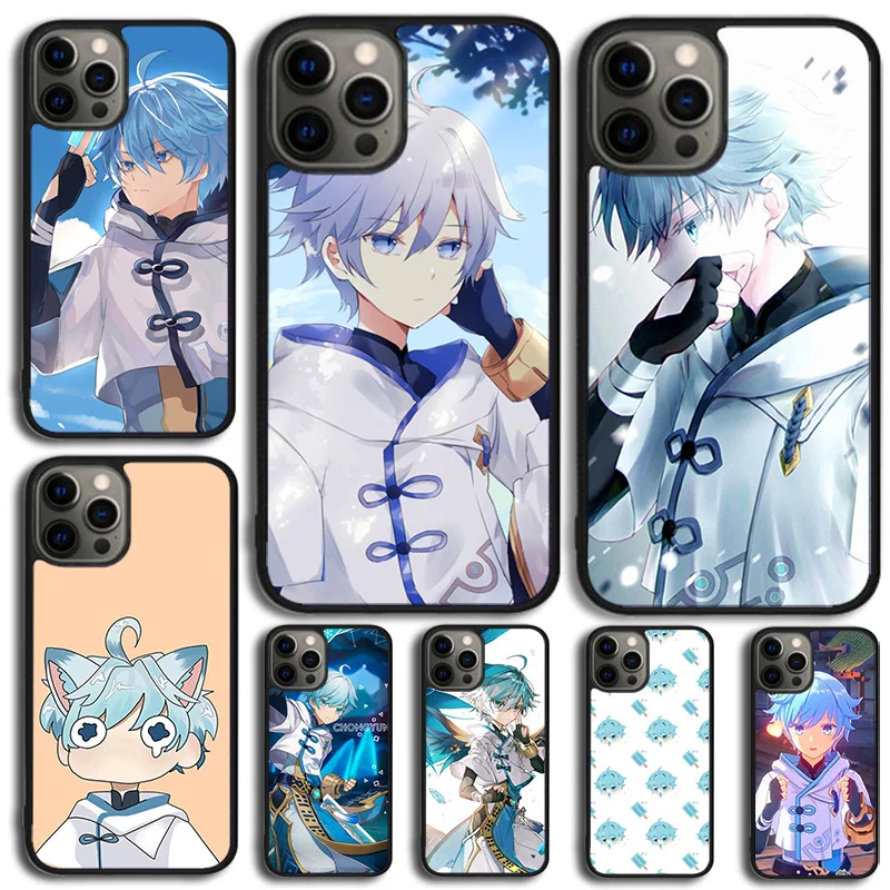 Chongyun Genshin Impact Puzdet pre iPhone 16 15 14 13 12 Mini 11 Pro Max Plus x x MAX XR Cover Shell Coque