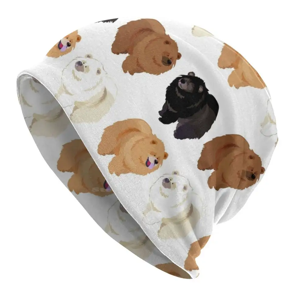 Chow Chow pletená klobúk teplá čiapka vonkajšie čiapky Chow Chow Colors Color Breed Dog Pets Pets priateľ