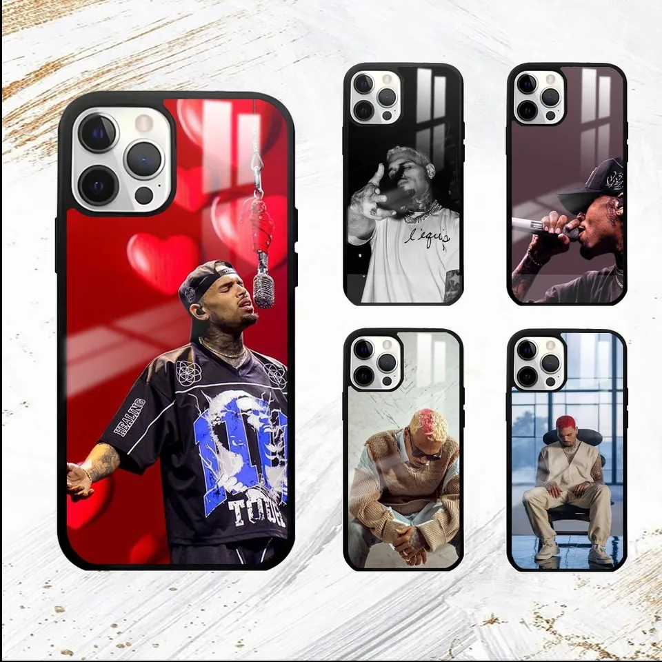 Chris Brown American Rapper Telefón pre iPhone 16 15 14 13 12 11 Pro Max Plus Mini PC Fashion Vysoko kvalitné zrkadlové telefónne puzdro