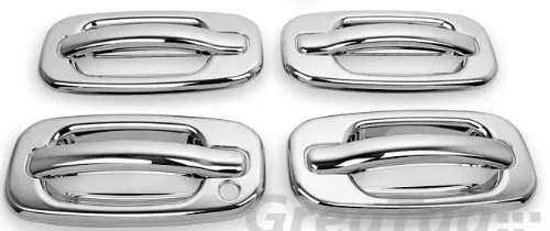 Chrome 4 dvere rukoväte krytu s kľúčovou dierkou pre cestujúcich pre 00-06 GMC Yukon/99-06 Sierra/07 Classic