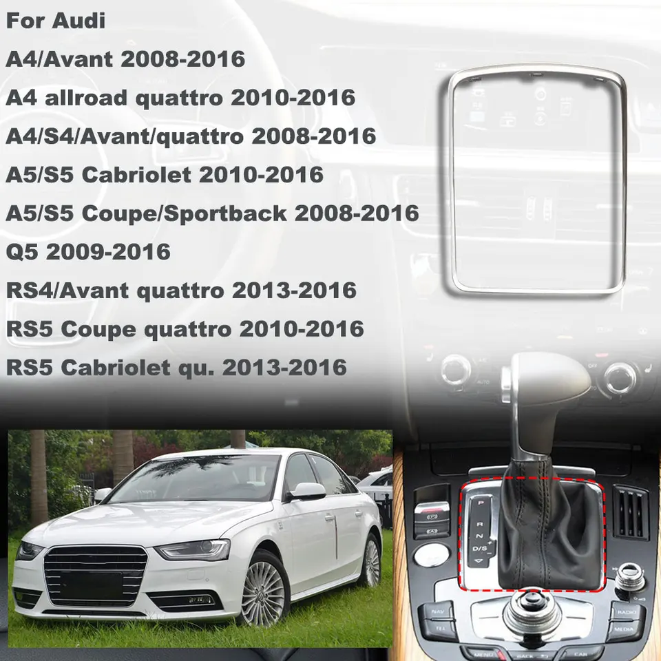 Chrome Central Console Frame Trim 8K0864260 pre Audi Q5 2009-2016 A4 2008-2016 A5/S5 Cabriolet 2010-2016 RS4 RS5 Coupe Quattro Quattro