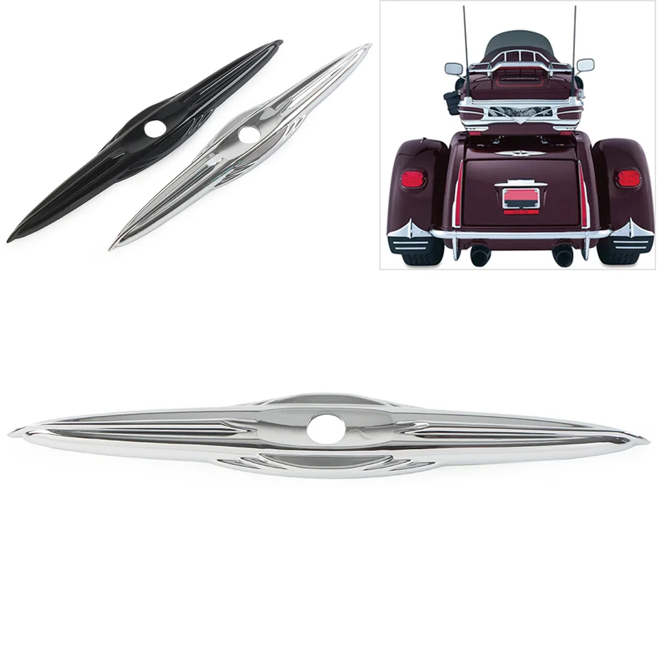 Chrome Motocykel zadný kmeň kmeňa Zápalka Accent Decoration Trim pre Harley Davidson Street Tri Glide Trike Trike FlHxxx 2009-2022