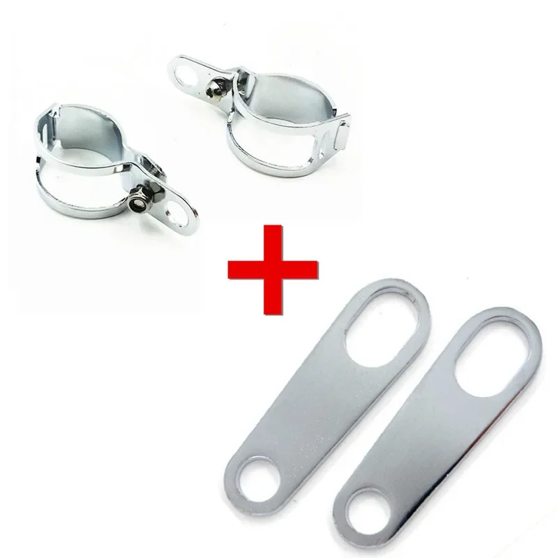 Chrome Turn Signater Premiestnenie vidlice Clamps + šoková držiak pre Cafe Racer CB Triumph VT Retro