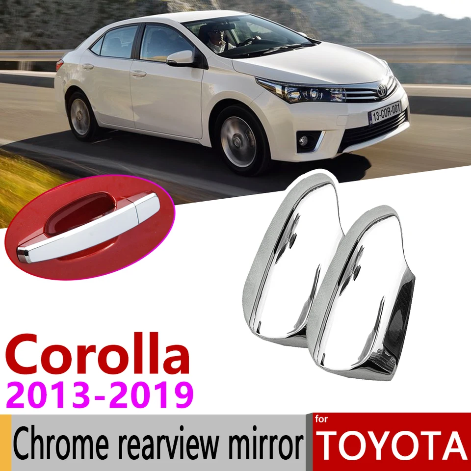 Chrome Zadné zrkadlo Cover Carbonfor For Toyota Corolla E160 E170 2012 ~ 2019 Nálepka na nálepku automobilov 2013 2014 2015 2015 2015 2015