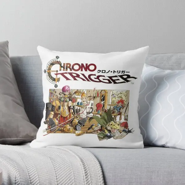 Chrono Trigger Printing Troh vankúš vankúš Domáci štvorcový dekoratívny posteľ Komfort pohovky pohovky