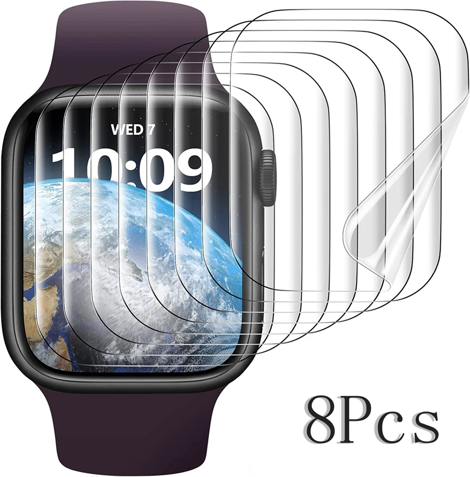 Chránič obrazovky Clear Full Film pre Apple Watch 9 8 7 6 SE 5 4 45 mm 41 mm 44 mm 44 mm nie sklo pre iwatch 8 ultra 49 mm