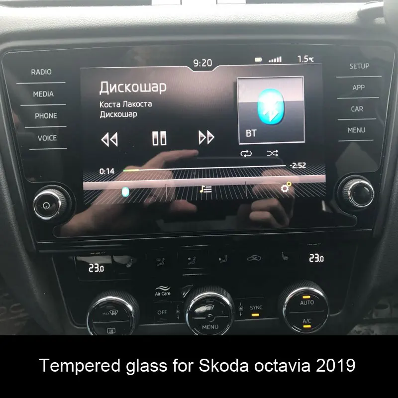 Chránič obrazovky pre domáce zvieratá pre SkoDa Octavia A7 8 -palcový automobil GPS navigačné vozidlá Interiérové ​​príslušenstvo 2018 2019 Rok