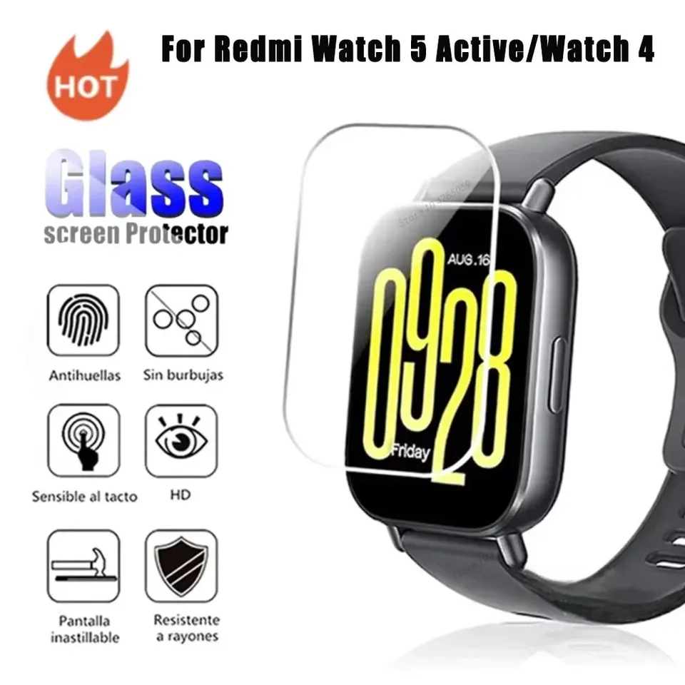 Chránič obrazovky Tempered Glass pre Redmi Watch 5 Active/5 Lite Watch4 Smart Watch Anti-Scratch HD Protector Film Accessories