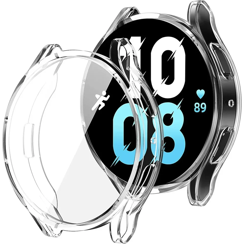 Chránič pre Samsung Galaxy Watch 4 5 6 40 mm 44 mm krytie Silikón TPU Ochrana obrazovky Scumer Plné príslušenstvo