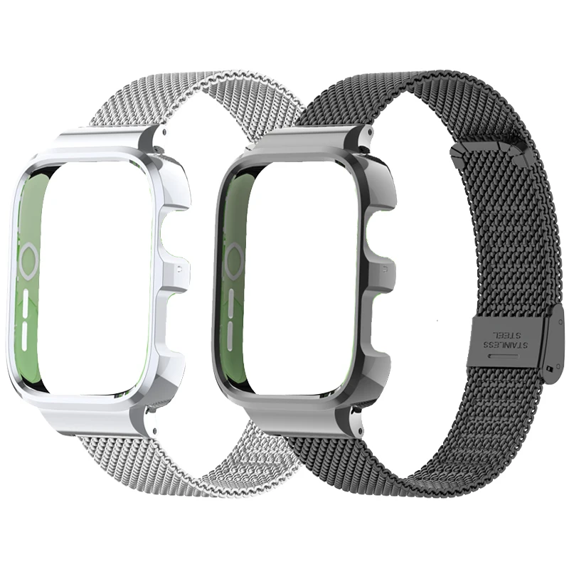 Chránič puzdra pre popruh pre Huawei Watch Fit 3 Smart Watch Metal Creast+Cover For Huawei Watch Fit 3 Ochranná schránka náramku
