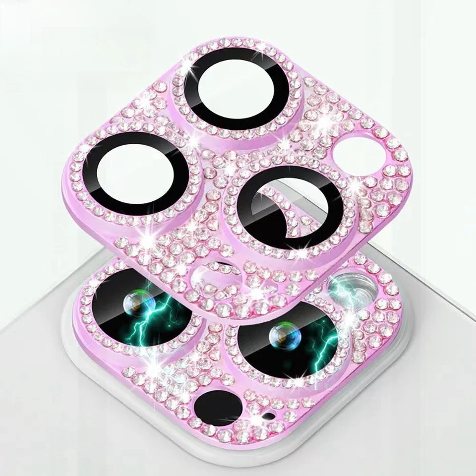 Chránič šošoviek fotoaparátu Diamond Diamond Ring Templed Glass Cover pre iPhone 14 plus 13 Pro Max 12 11 iPhone15 Pro Protection Achipsories