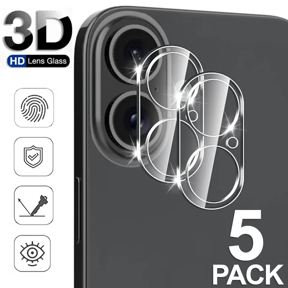 Chrániče objektívov s teplotou skleneného skla pre iPhone 16 Promax 15 Pro 14 13 Čisté filmy pre šošovky proti štrbine pre iPhone 16 Pro 16 Plus