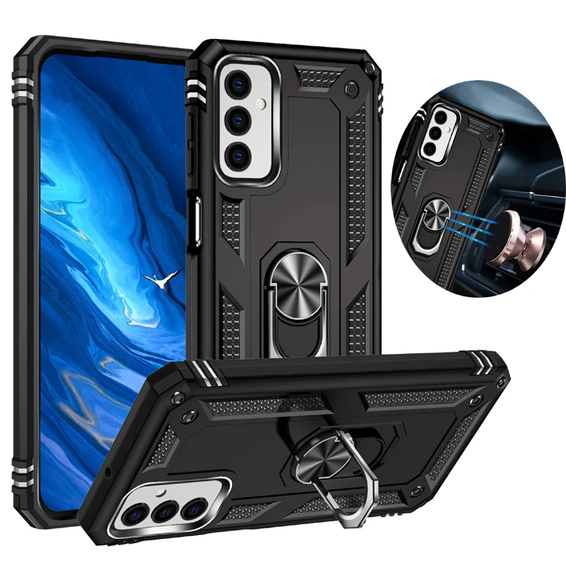 Chráňte puzdro na vozidlo Magnetický kovový držiak na kovové puzdro pre puzdro pre Samsung Galaxy M21 M23 M42 M52 M53 5G Zadný kryt Armor Armor Armor Armor
