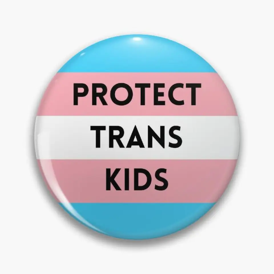 Chráňte tlačidlá Trans Kids Pin Brošne