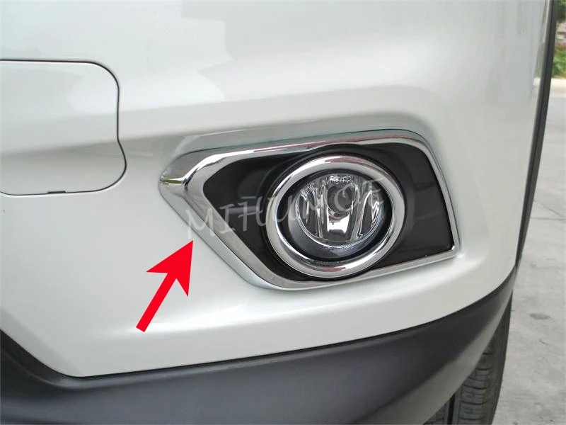 Chrómové predné hmlové oblúky Light Lamp Cover pre Nissan X-Trail Rogue T32 2014 2015 2016 Chromium Styling Foglight Accessories