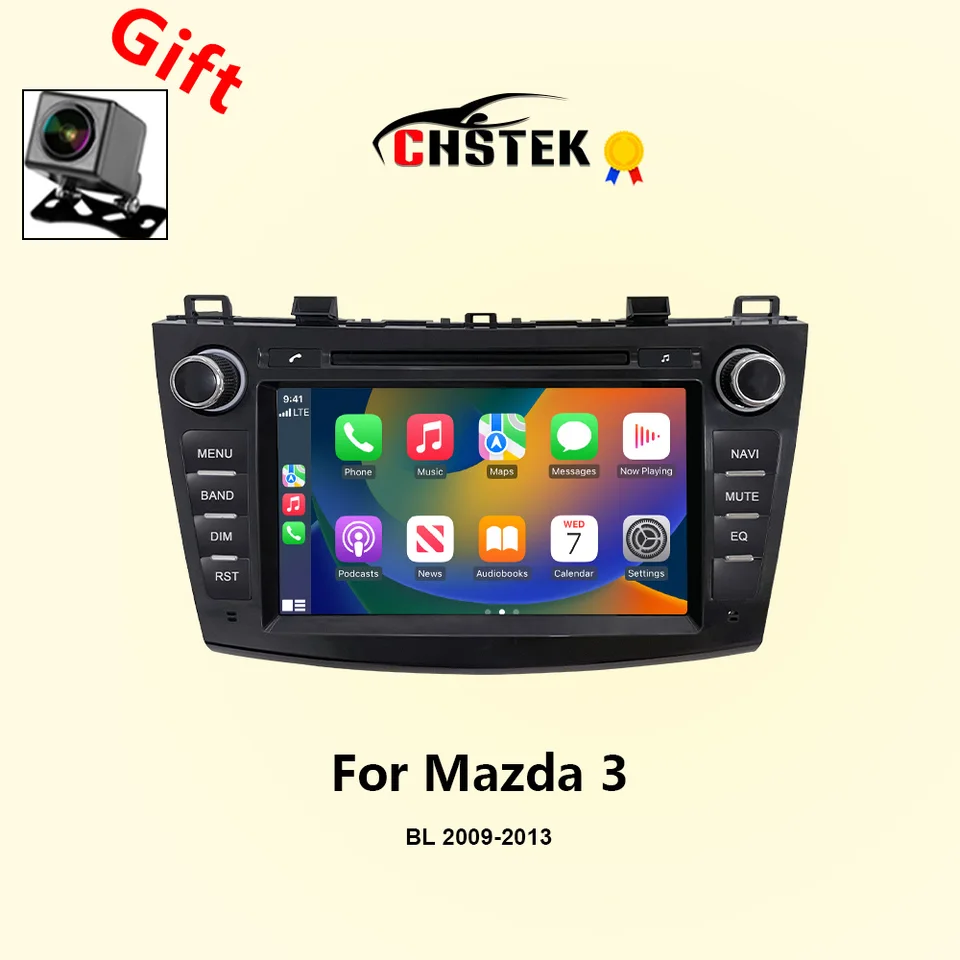 CHSTEK Car Radio Carplay For Mazda 3 BL 2009 2010 2011 2012 2013 Auto Stereo Multimedia Bluetooth Navigation WIFI 4G Android 13