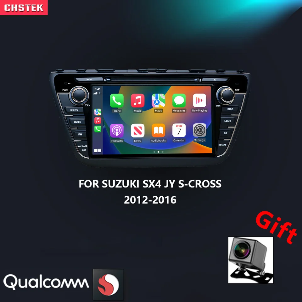 Chstek Car Radio CarPlay pre Suzuki SX4 JY S-Cross 2012-2016 Android 13 multimediálny hráč navigácia Bluetooth WiFi 4G Autoradio