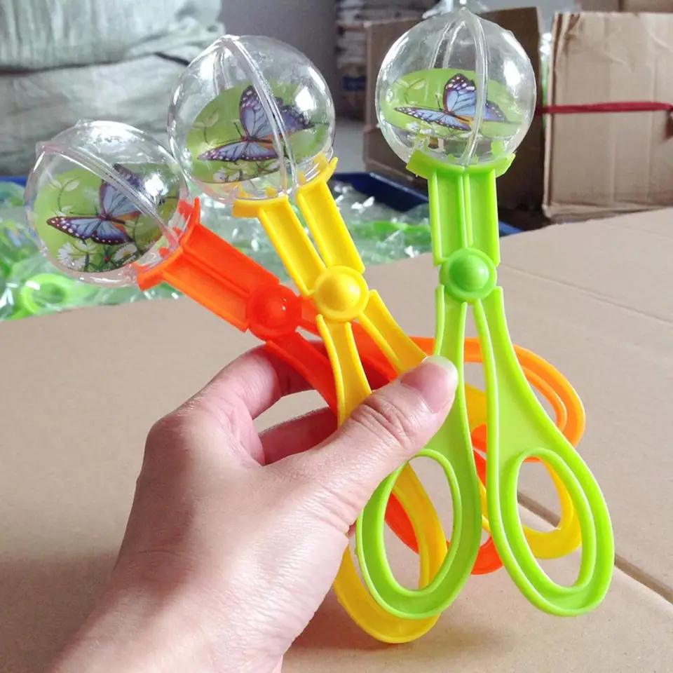 Chyba hmyzu Catcher Scissors Tongs Tongs Pinzery Scooper Clamp Clamp Kids Cleaning Nástroj pre deti hračky po ruke