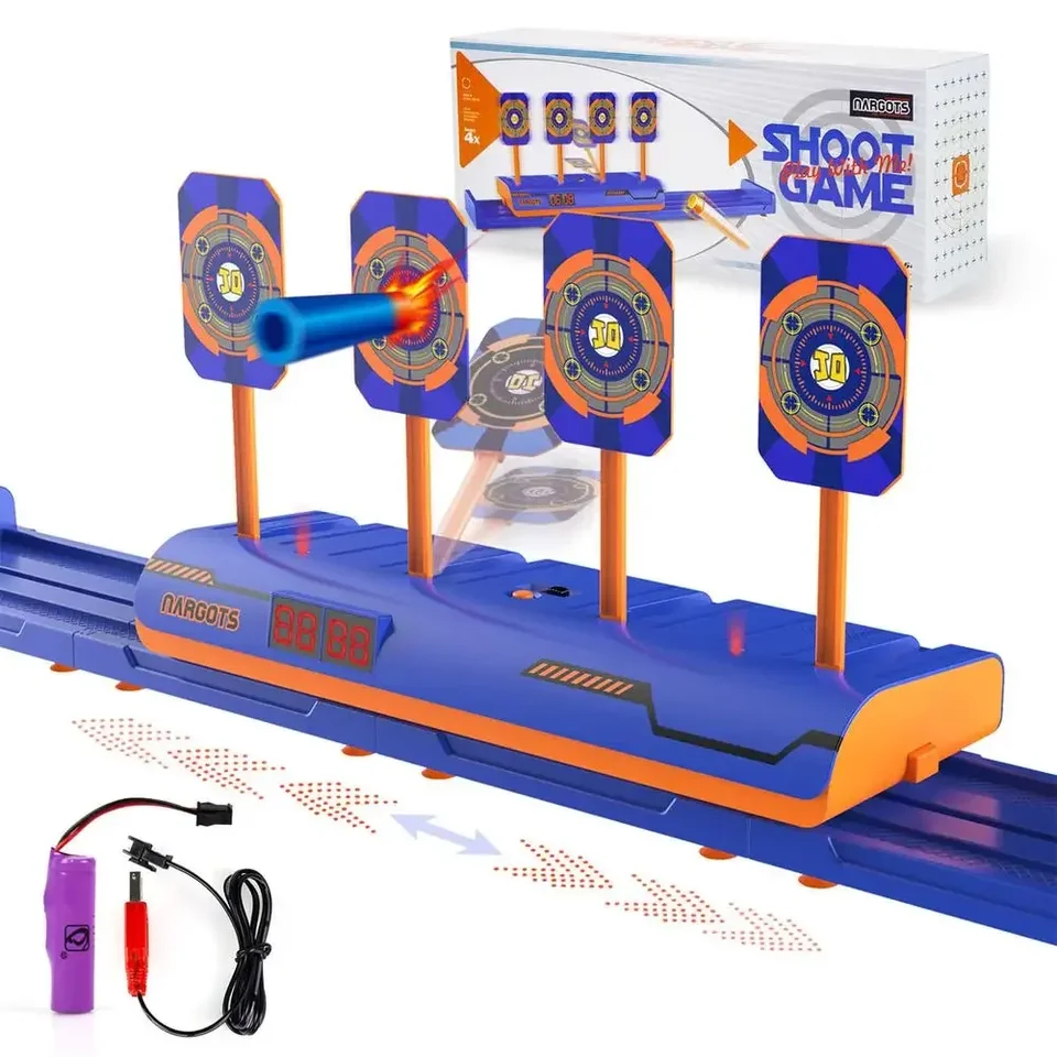 Ciele pre NERF Guns Automatické resetovanie elektrického snímania cieľových doplnkov pre deti zvukové svetlo streľba hračky Hračky High Precision bodovanie
