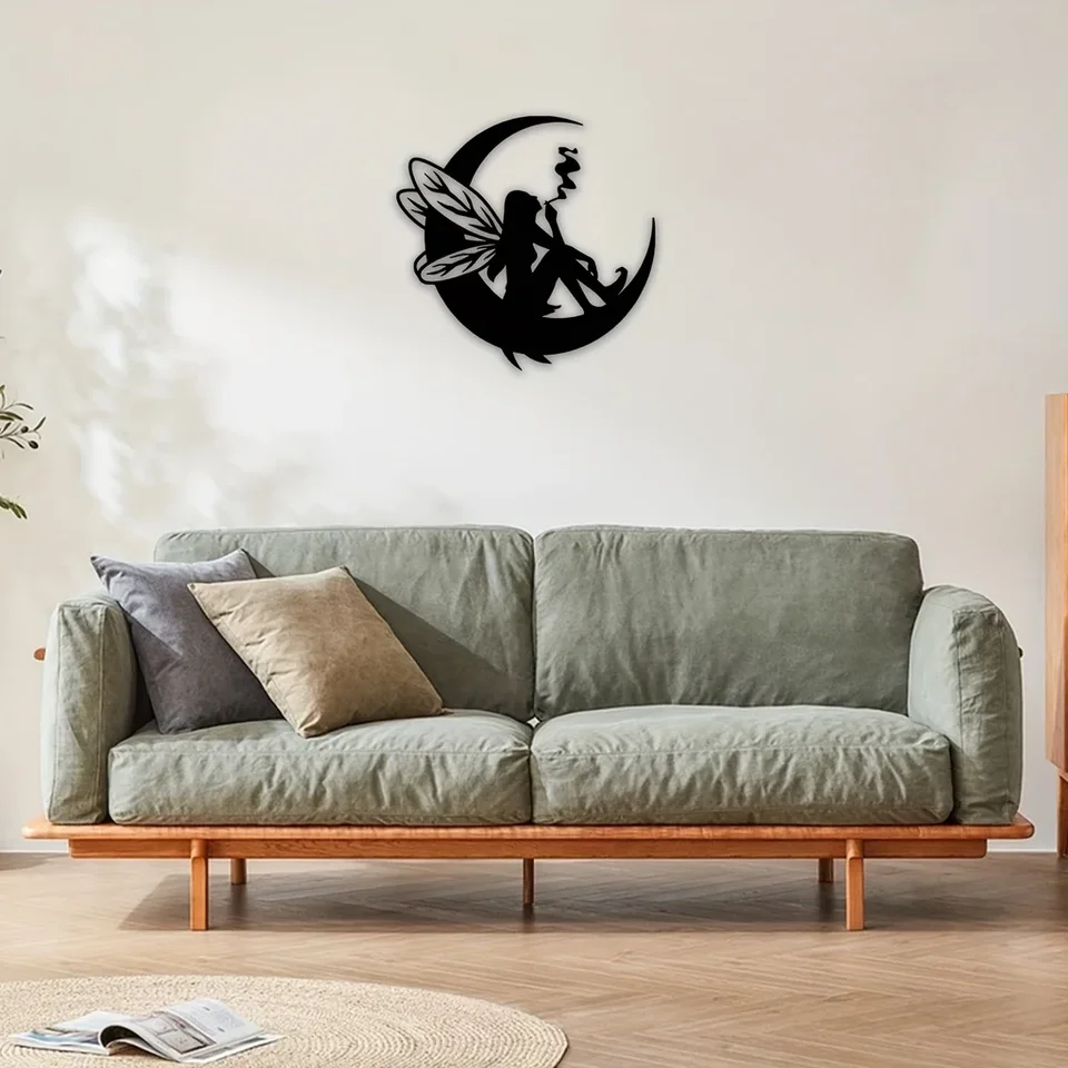 Cifbuy Black Metal Wuly Wall Decor - Mesiac