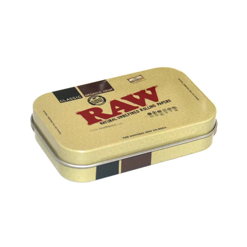 Cigareta Pase Box Tobacco Storage Humidor Rolling Paper Box Jewelry Candy Mince Kein Organizátor Kovové plechové preklopné darčeky zapečatené