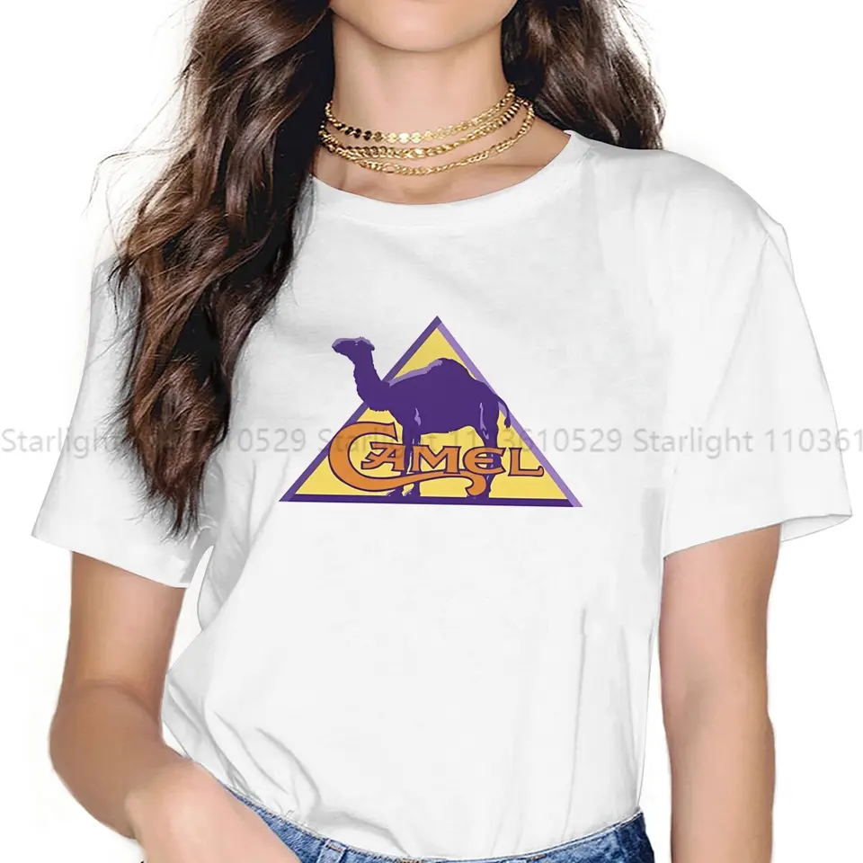 Cigarety Retrio tričko pre dievčatá Camel Y2K Tees Harajuku Žena polyester T košeľa Základná grafika