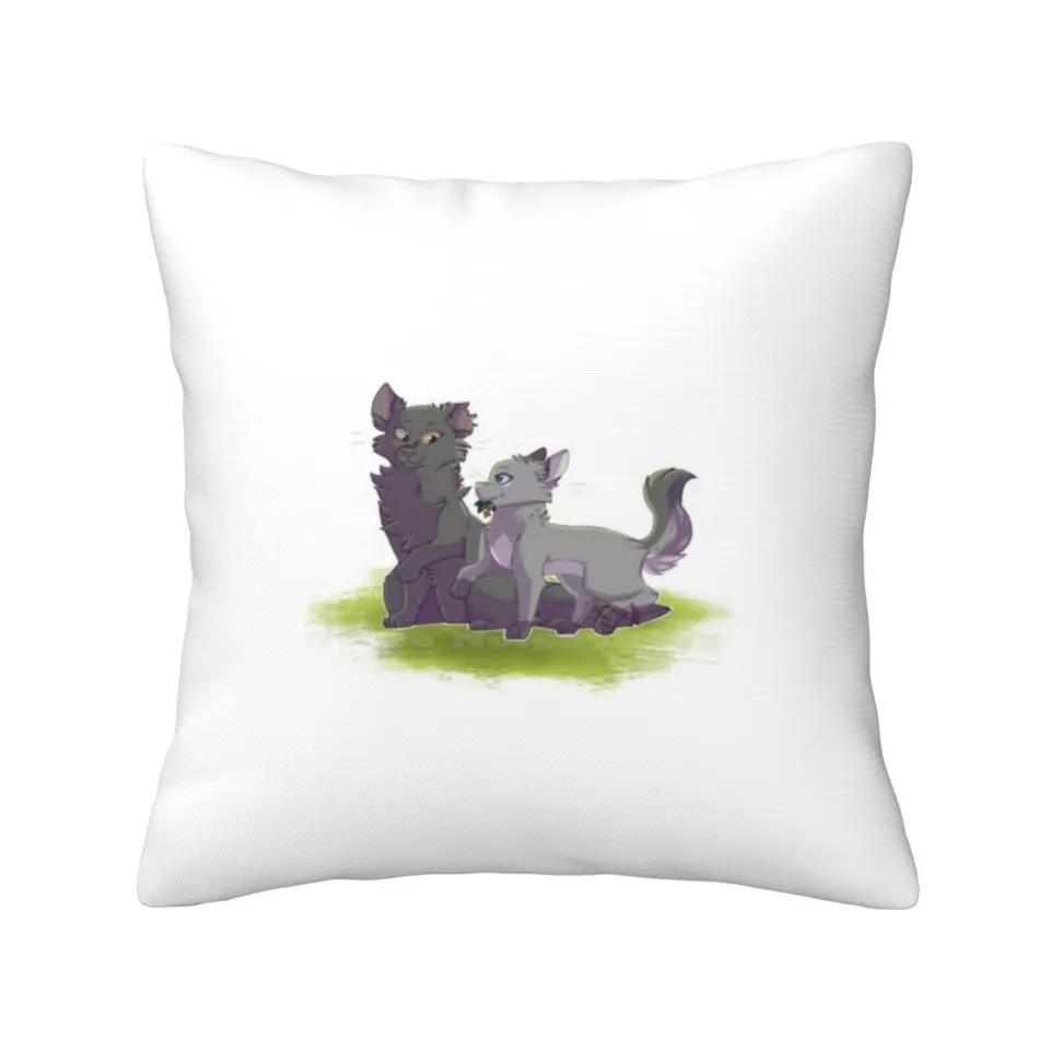 Cinderpaw a Yellowfang Funny roztomilé dekorácie štvorcové vankúš Warrior Cats Yellowfang Cinderpelt Cinderpaw mačiatko roztomilé