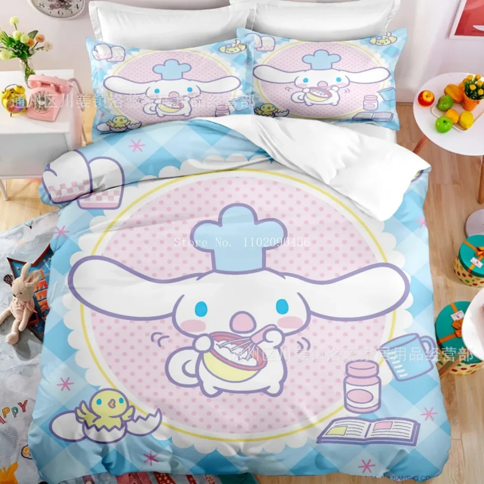 Cinnamoroll Bedding Set Cool Girl Boy Oc Detin Cover Sets Twin Single Queen King Veľkosť postele pre dospelých
