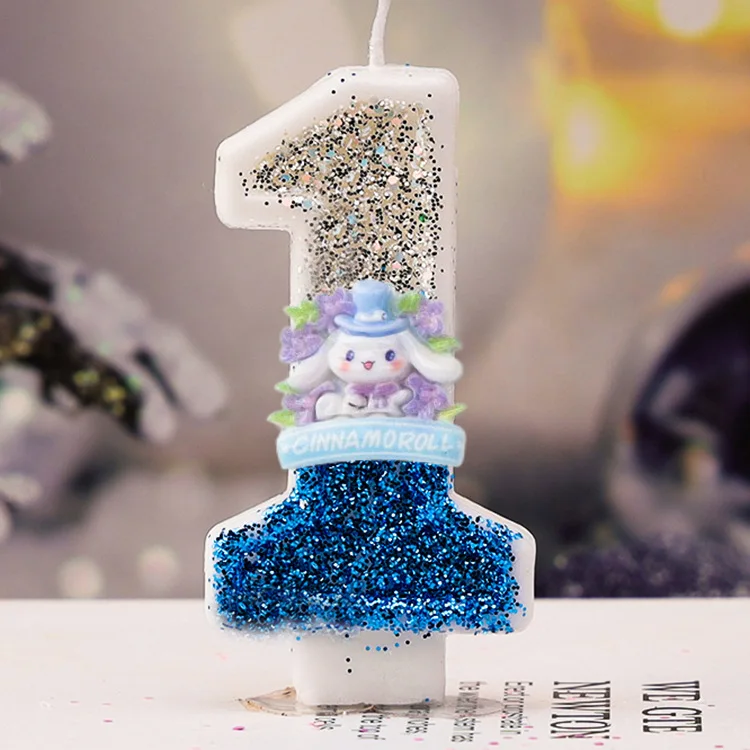 Cinnamoroll Creative Digital Sanrio Candle Birthday Cake Cute Decotion Candle Birthday Party výročie večierky Decorácie koláča