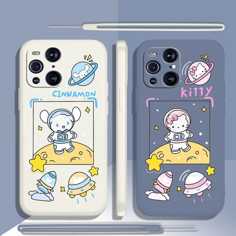 Cinnamoroll Kuromi Melody roztomilý pre Oppo Reno 9 8 7 6 5 4 F21 Nájdite 6 5 3 2 4G 5G Pro Se Z Lite X Neo Liquid Lope Puzdro