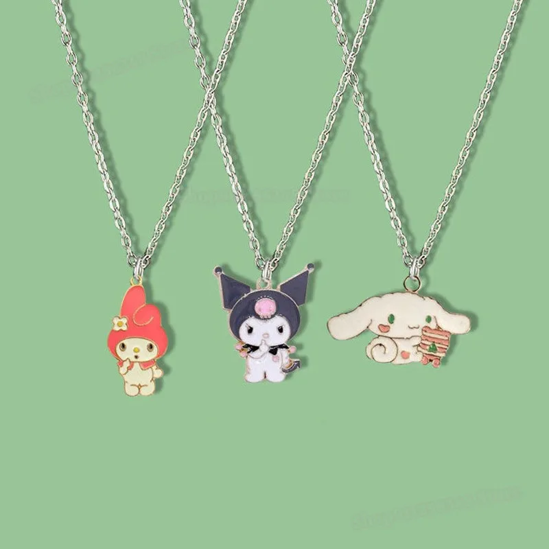 Cinnamoroll Kuromi náhrdelník pre ženy kawaii karikatúra Sanrio šperky zliatiny prívesky Y2K Harajuku Charms Accessories Vianoce darček