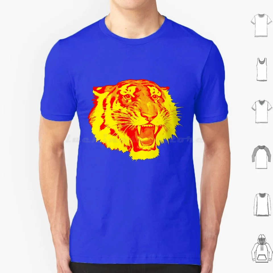 Circus Tiger T košeľa 6xl bavlna Cool Tee Cecil Lion King Beast Africa Safari Majestic Tiger Elephant Giraf Zebra Grass Plains