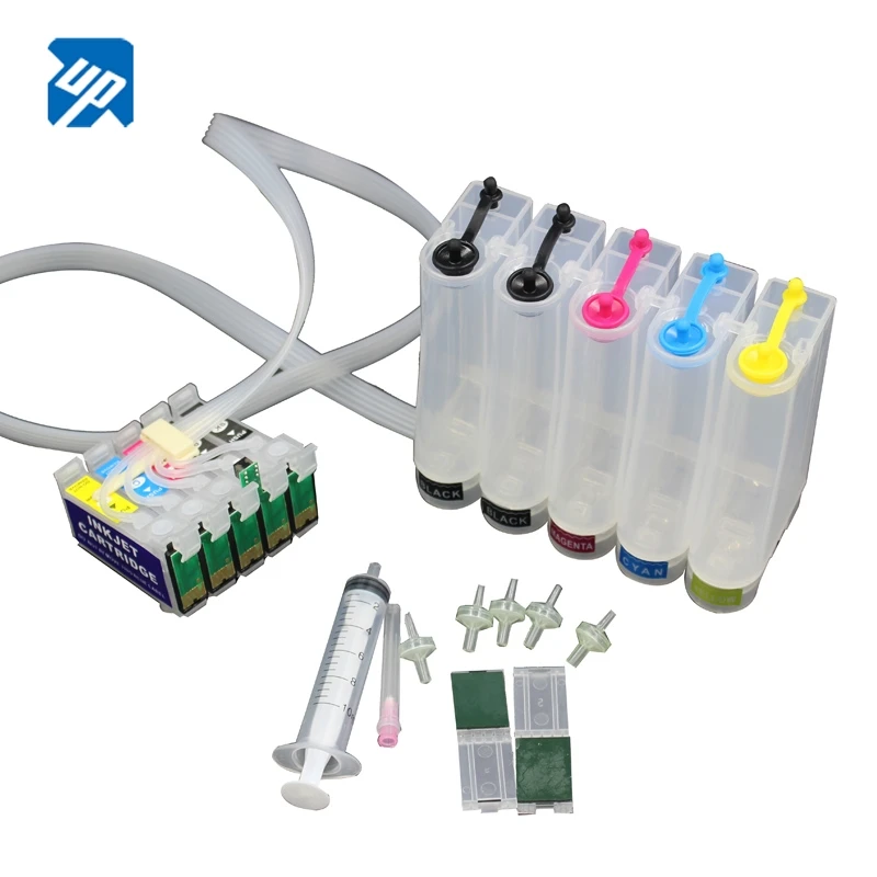 CIS atramentový systém CISS CISS Continuous Atrated Systém s automatickým resetovým čipom pre ESPSON D120 BX310FN T0711 (2) -T0714