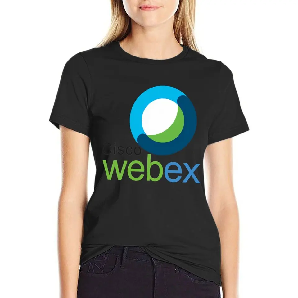Cisco Webex Logo Tričko letné vrcholy zvierací tlač pre dievčatá pre dievčatá hippie oblečenie Tieň