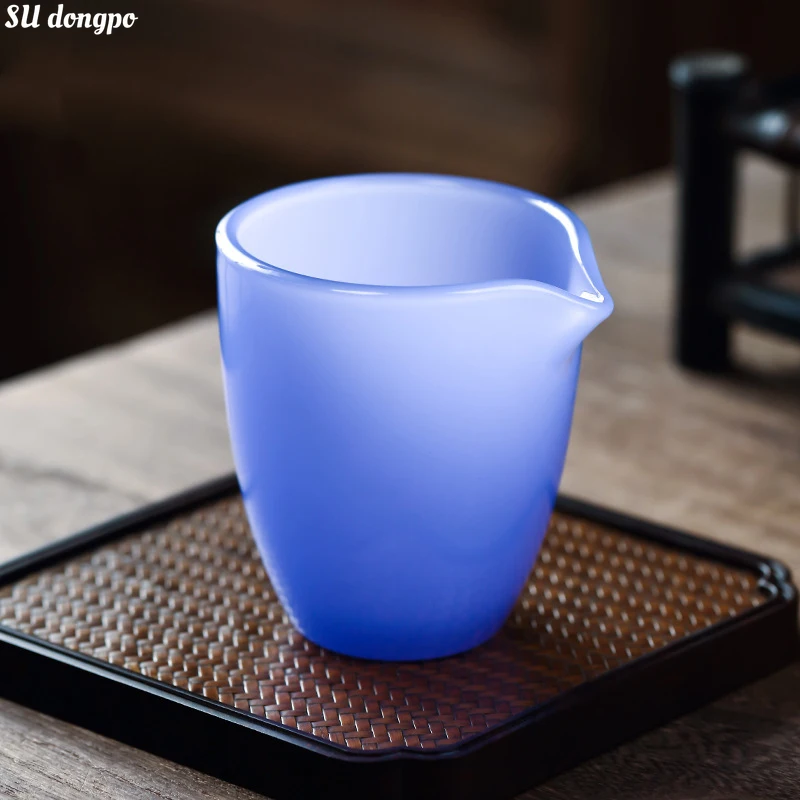 Cisár Purple Jade Porcelain Fair Cup - Harmony Chinese Chahai Veľká kapacita čaju Glazed Stone Justice Cup