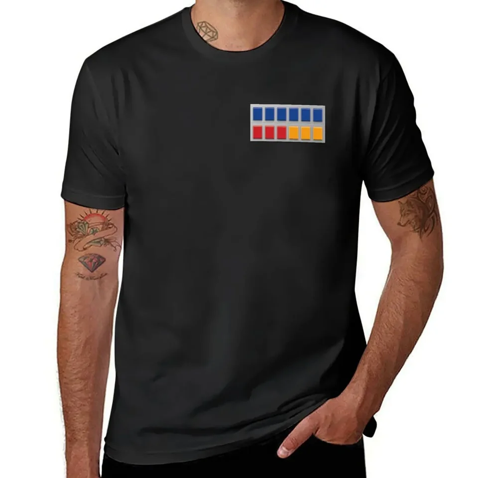 Cisársky dôstojník hodnosť insígnie plaketu-tričko Grand Moff Anime Vintage Graphic Tee Compression Men