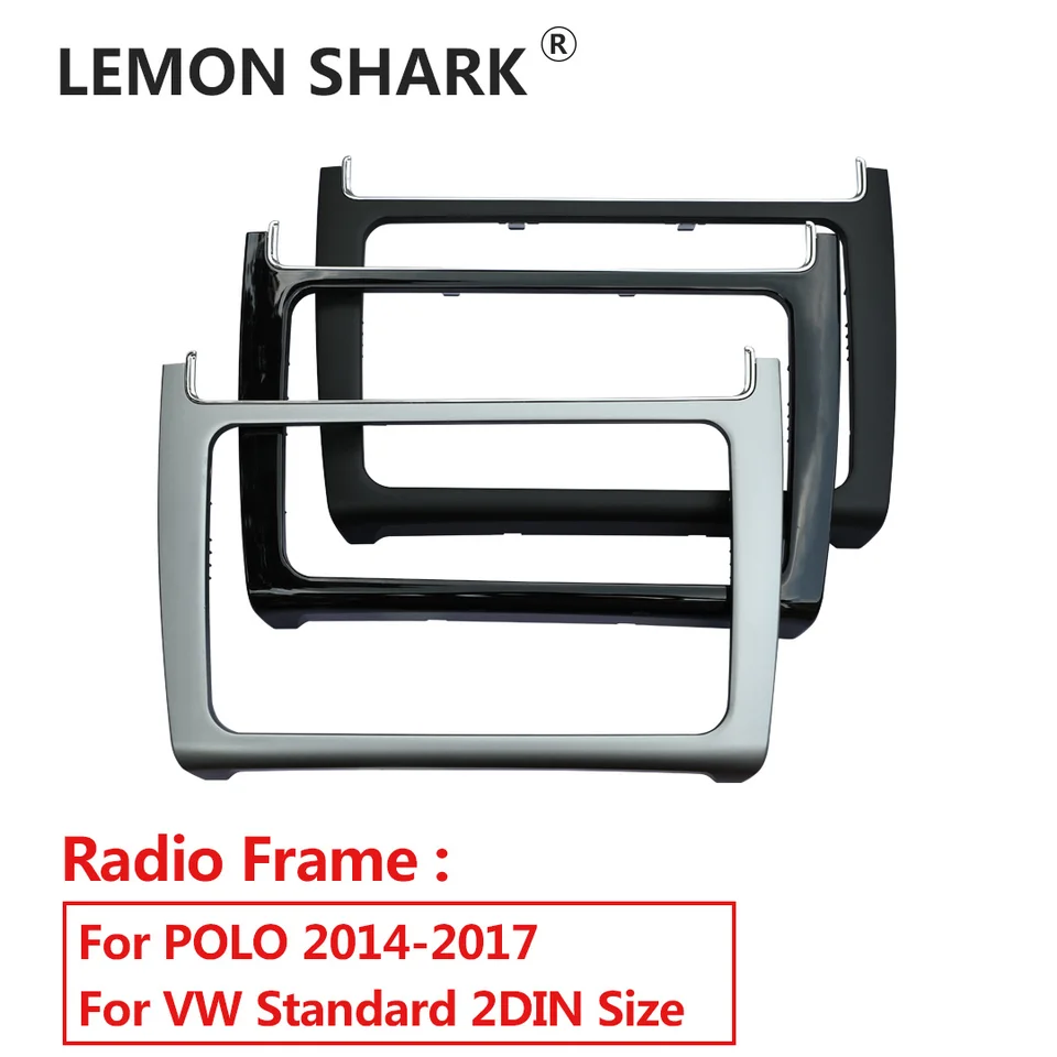 Citron Shark Polo Radio Panel ABS Interiér 2 Din Head Unit Rám DVD stereofónny čelný rámec Tink Súprava pre VW Polo 2014-2017 rokov automobil