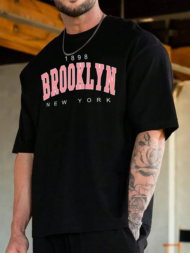 City Cotton Print New York Tričko Brooklyn T tričko Los Angeles Tričká Kalifornské tričká Los Angeles Cothing Chicago Tee Tops