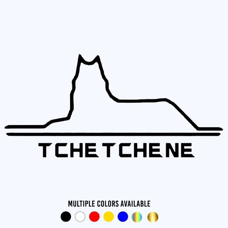 CK20260# na mieru vyrobená Čečenská téma Sticker Tchetchene Wolf Vodotesné nálepky na nálepky na zadné okno nárazníka automobilu