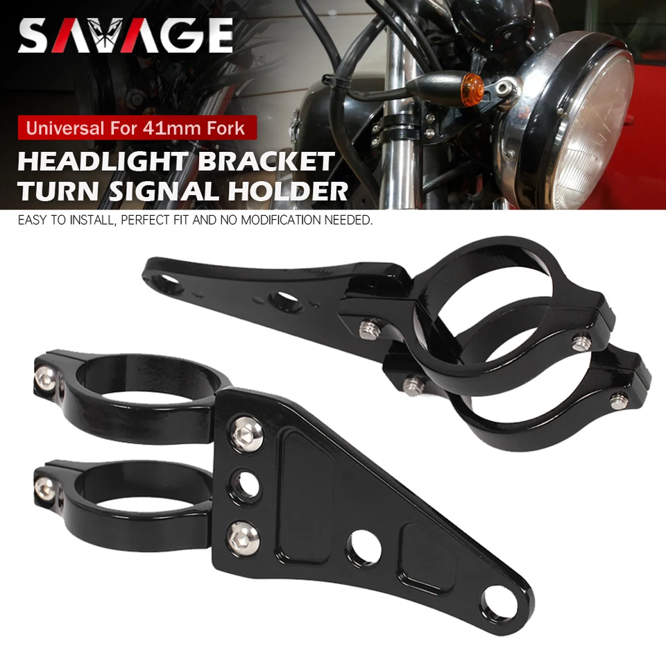 CLAMP CLAMP pre motocykle pre 41 mm vidlicu svetlo svetlo lampa SPOTNER SIGNAL SILDER DOPLNKA CHOPPER CAFE CAFE RACER ACTION