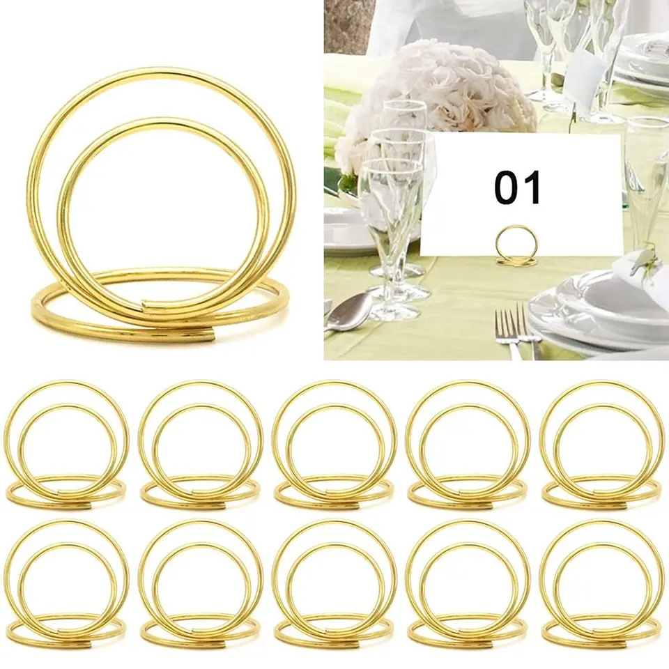 CLAMP SVET SVOJE Desktop Ozdobné obrázky obrázkových kariet Zobrazenie stojanov Čísla držiaka držiaka svorky Stand Place Card Fotografie Clips