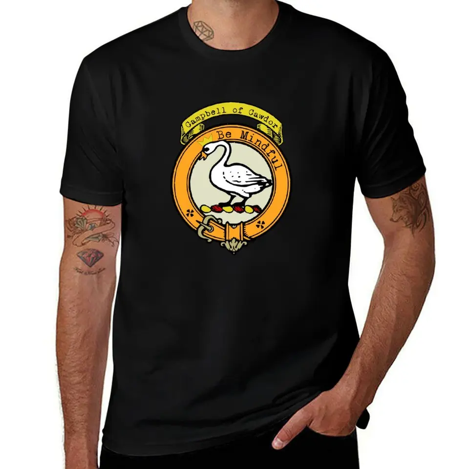 Clan Campbell z Cawdor Scottish Clan Priezvisko Crest Tričko Vinobranie odevy potu grafické tričko Vintage topy Pánske tričká
